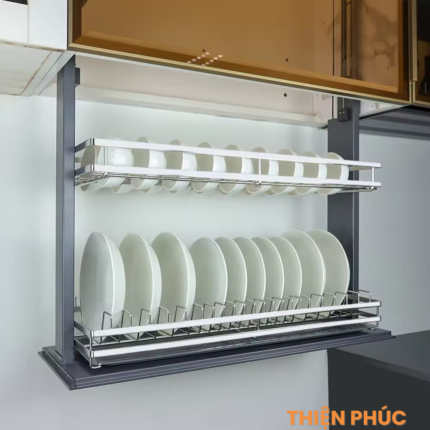 Giá bát đĩa nâng hạ điện inox 304 Eurogold EMP