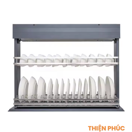 Giá bát đĩa nâng hạ điện inox 304 Eurogold EMP