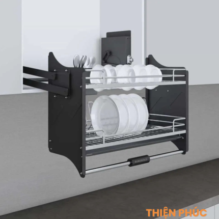 Giá bát đĩa nâng hạ inox 304 nan Oval Eurogold EPV