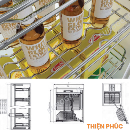 Tủ kho nan oval cánh mở 4 tầng Eurogold EPV